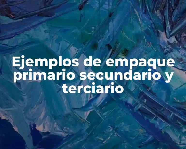 Ejemplos de empaque primario secundario y terciario