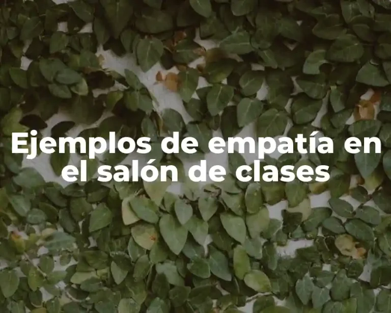Ejemplos de empatía en el salón de clases
