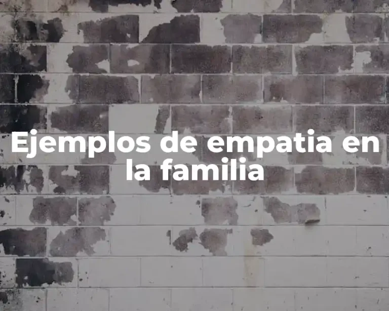 Ejemplos de empatia en la familia