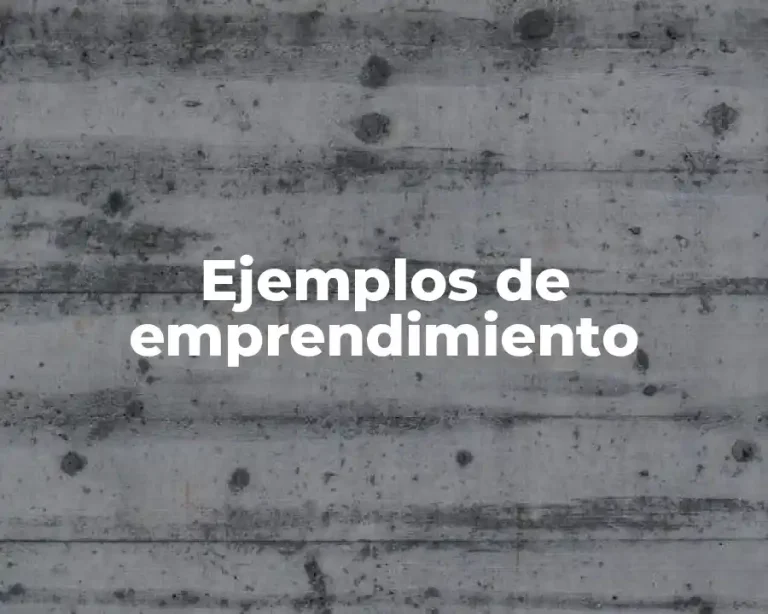 Ejemplos de emprendimiento