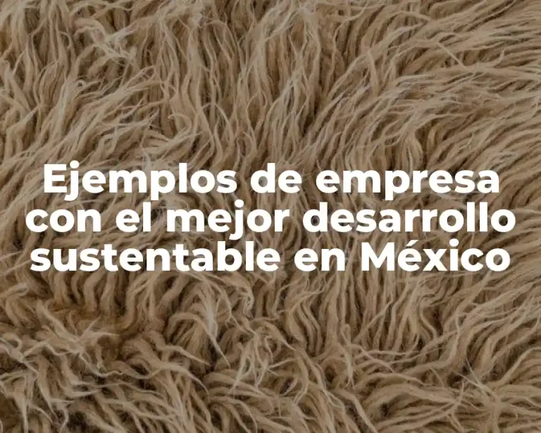 Ejemplos de empresa con el mejor desarrollo sustentable en México