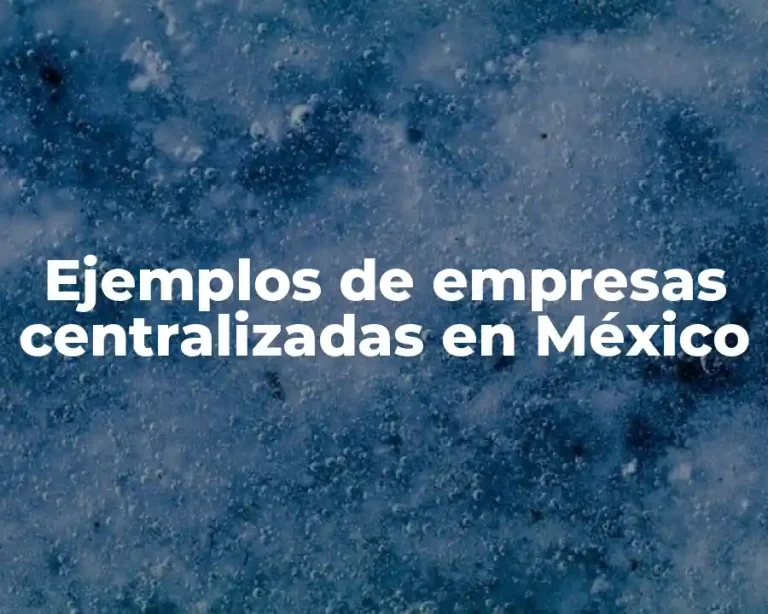 Ejemplos de empresas centralizadas en México