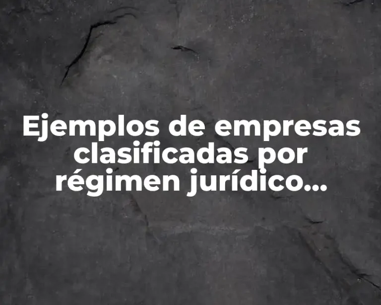 Ejemplos de empresas clasificadas por régimen jurídico propiedad