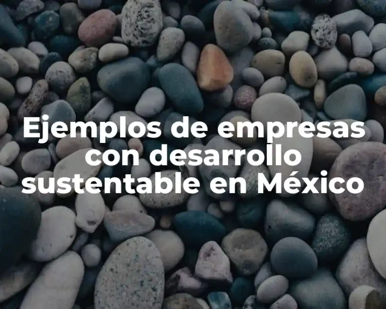 Ejemplos de empresas con desarrollo sustentable en México