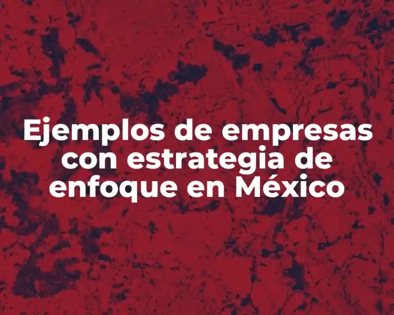 Ejemplos de empresas con estrategia de enfoque en México