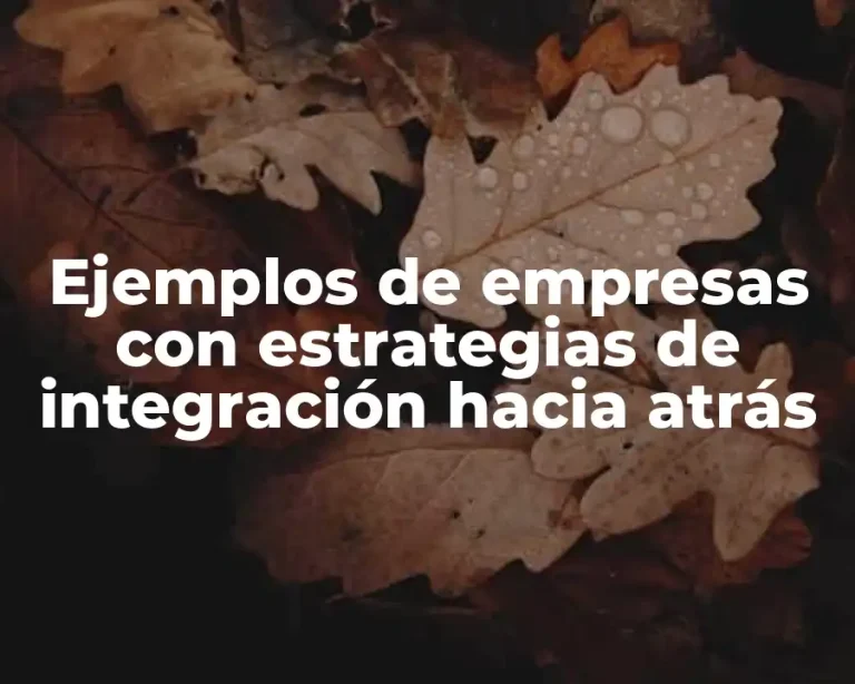 Ejemplos de empresas con estrategias de integración hacia atrás