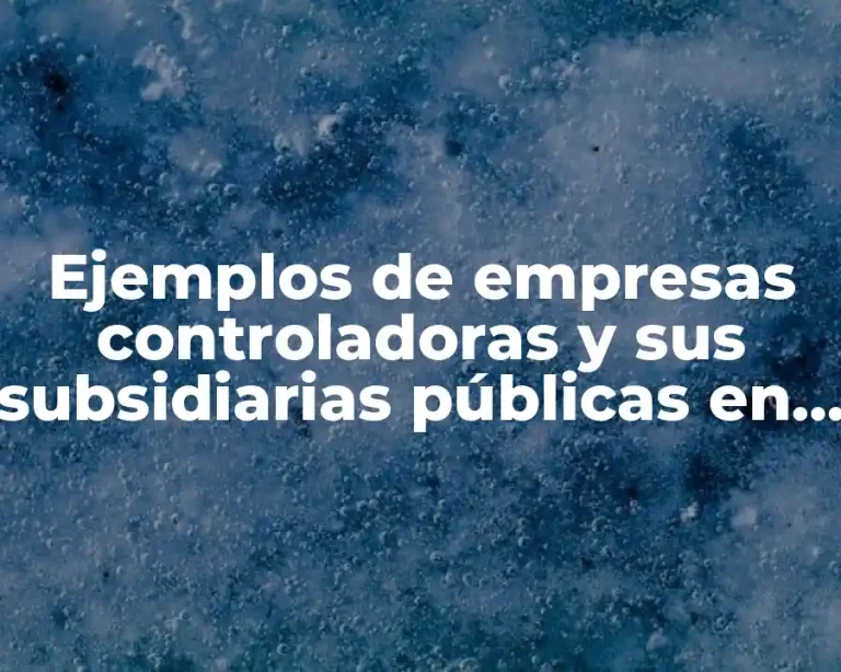 Ejemplos de empresas controladoras y sus subsidiarias públicas en México