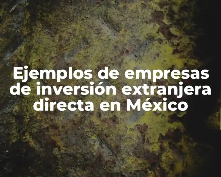 Ejemplos de empresas de inversión extranjera directa en México