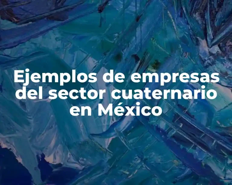 Ejemplos de empresas del sector cuaternario en México