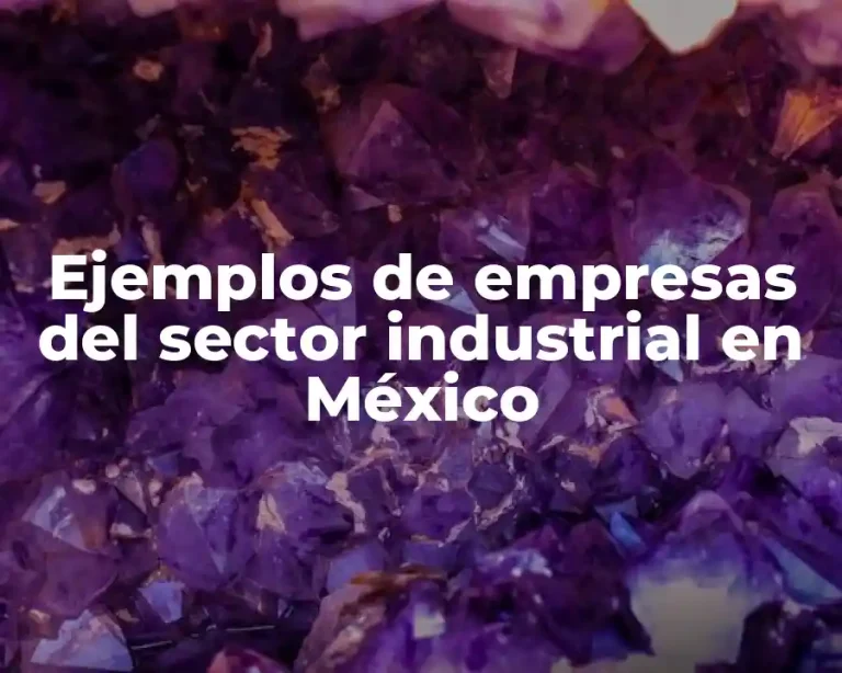 Ejemplos de empresas del sector industrial en México