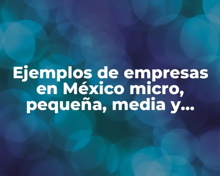 Ejemplos de empresas en México micro, pequeña, media y grande
