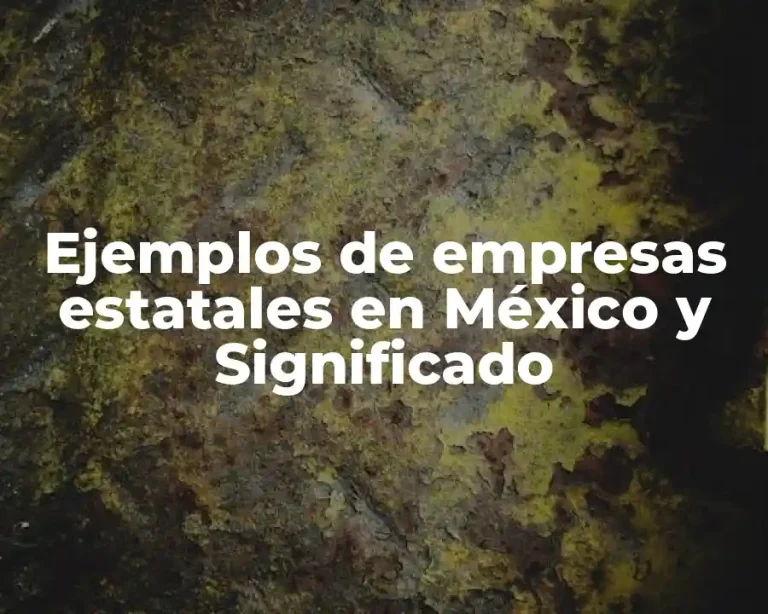 Ejemplos de empresas estatales en México y Significado