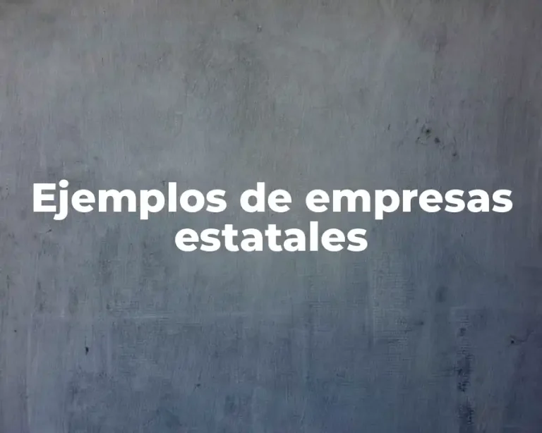 Ejemplos de empresas estatales