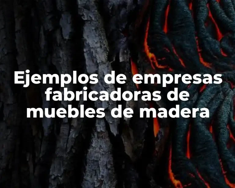 Ejemplos de empresas fabricadoras de muebles de madera