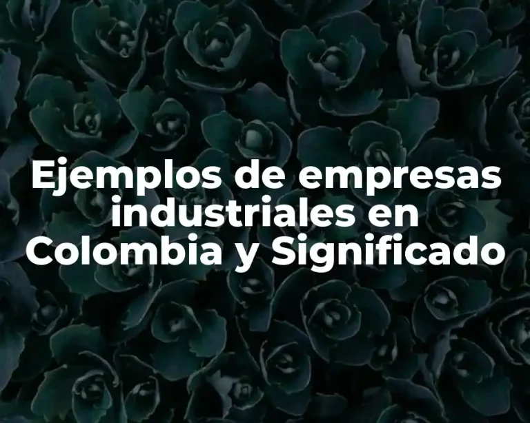 Ejemplos de empresas industriales en Colombia y Significado