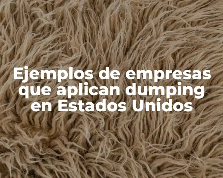 Ejemplos de empresas que aplican dumping en Estados Unidos