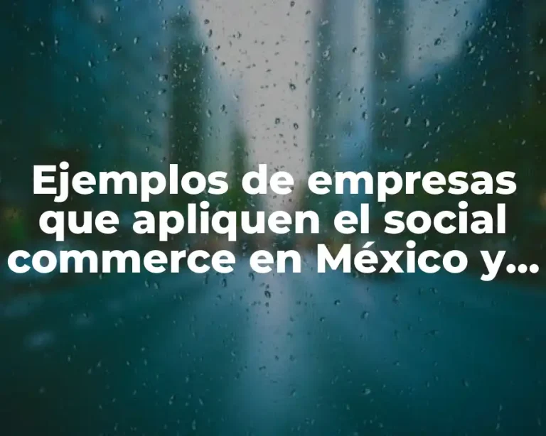 Ejemplos de empresas que apliquen el social commerce en México y Significado