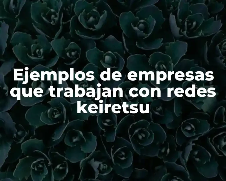 Ejemplos de empresas que trabajan con redes keiretsu