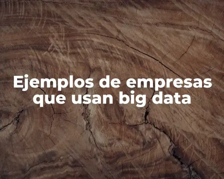 Ejemplos de empresas que usan big data