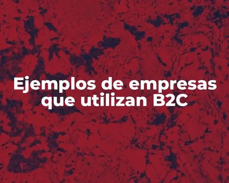 Ejemplos de empresas que utilizan B2C