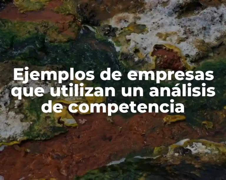 Ejemplos de empresas que utilizan un análisis de competencia