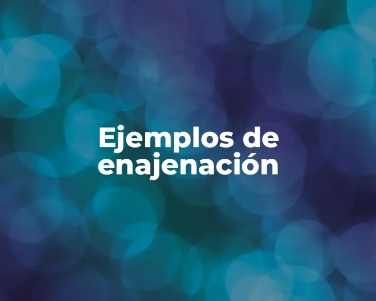 Ejemplos de enajenación