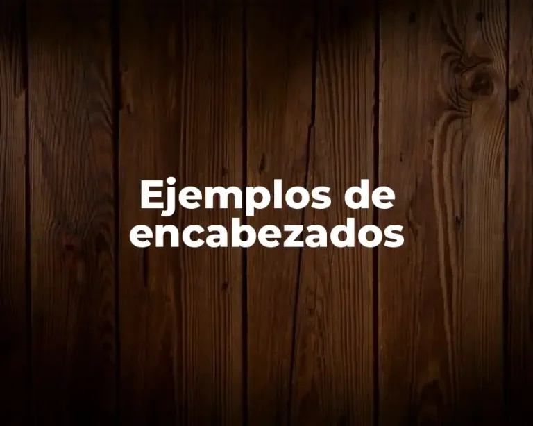 Ejemplos de encabezados