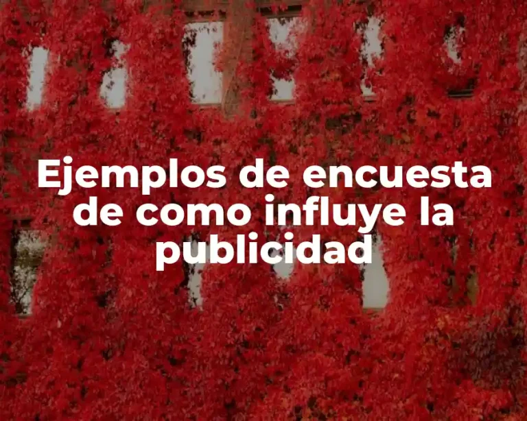 Ejemplos de encuesta de como influye la publicidad