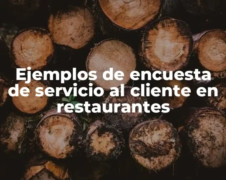 Ejemplos de encuesta de servicio al cliente en restaurantes