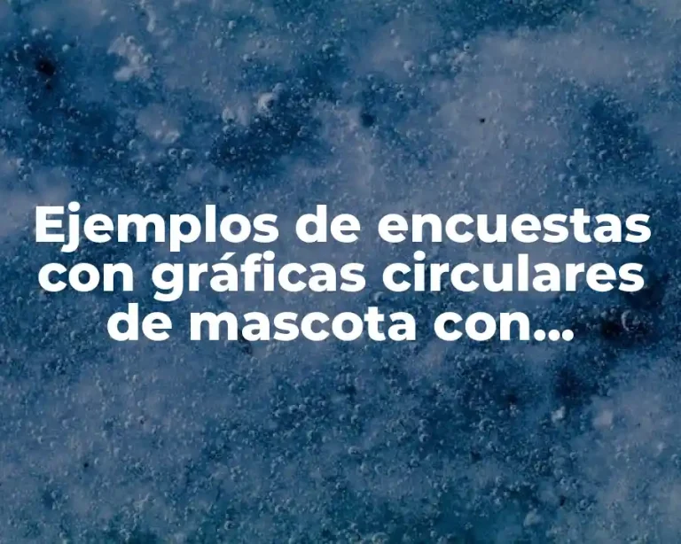 Ejemplos de encuestas con gráficas circulares de mascota con preguntas y Significado