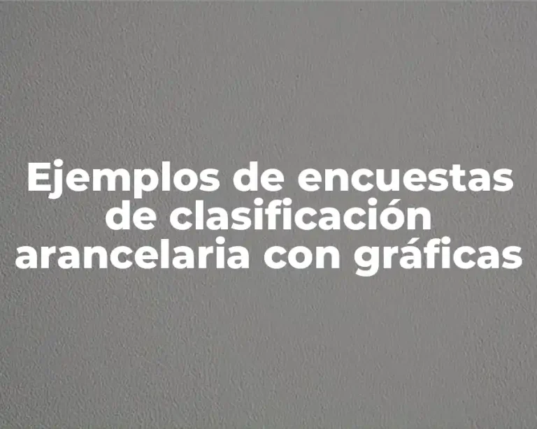 Ejemplos de encuestas de clasificación arancelaria con gráficas