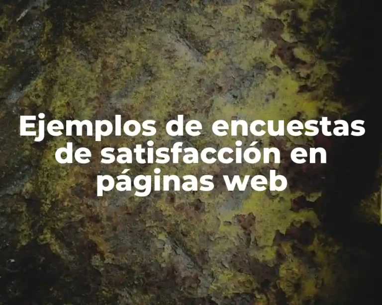 Ejemplos de encuestas de satisfacción en páginas web