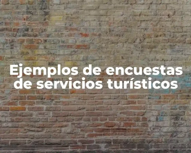 Ejemplos de encuestas de servicios turísticos
