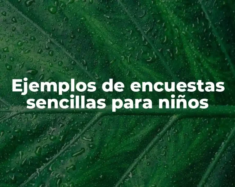 Ejemplos de encuestas sencillas para niños