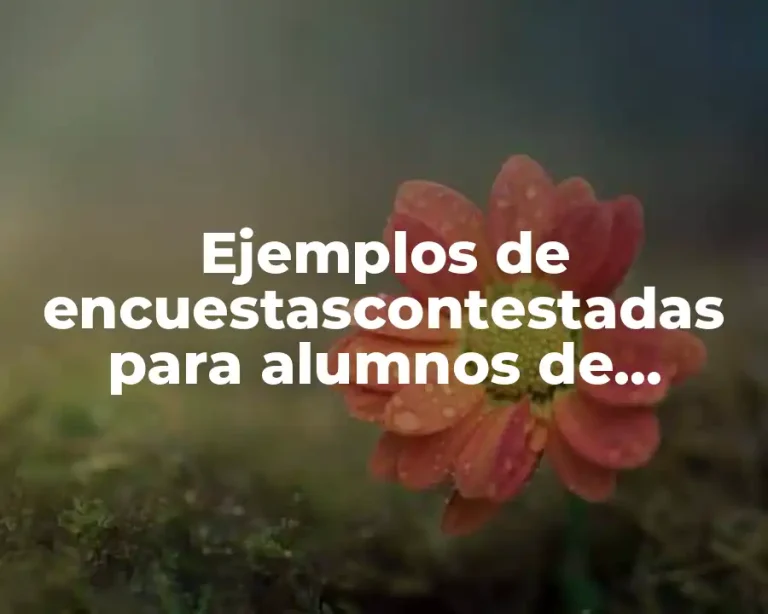 Ejemplos de encuestascontestadas para alumnos de convivencia escolar