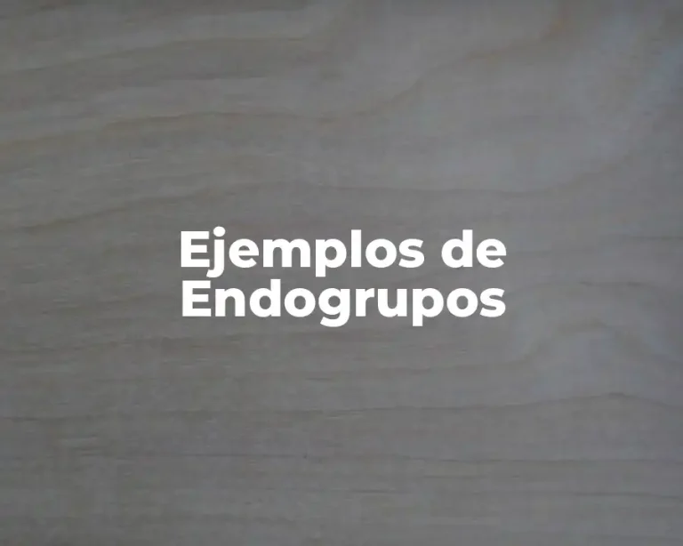 Ejemplos de Endogrupos