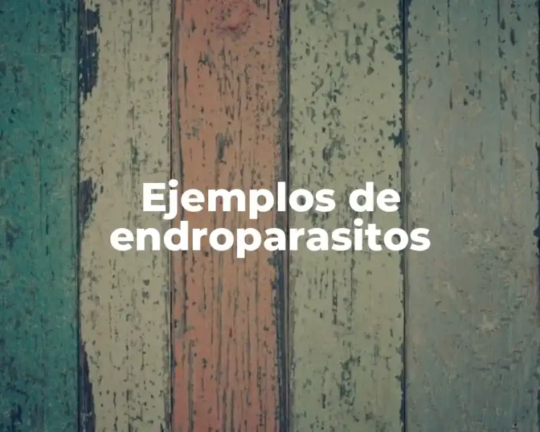 Ejemplos de endroparasitos