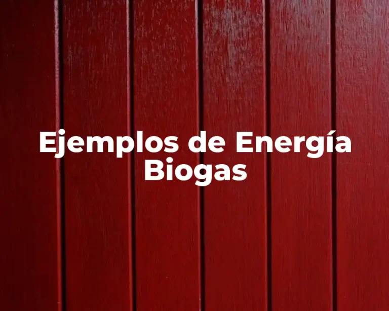 Ejemplos de Energía Biogas