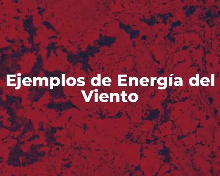 Ejemplos de Energía del Viento