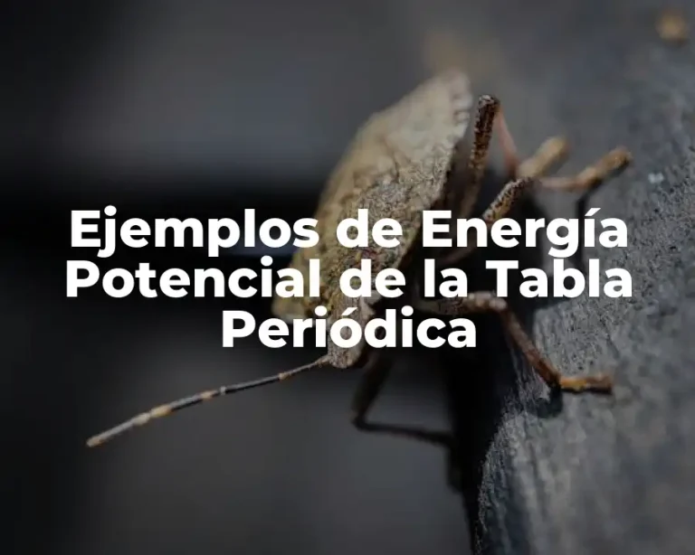 Ejemplos de Energía Potencial de la Tabla Periódica