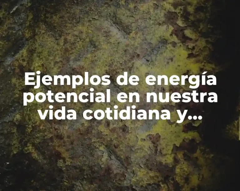 Ejemplos de energía potencial en nuestra vida cotidiana y Significado
