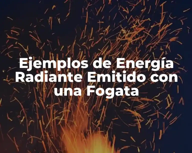 Ejemplos de Energía Radiante Emitido con una Fogata