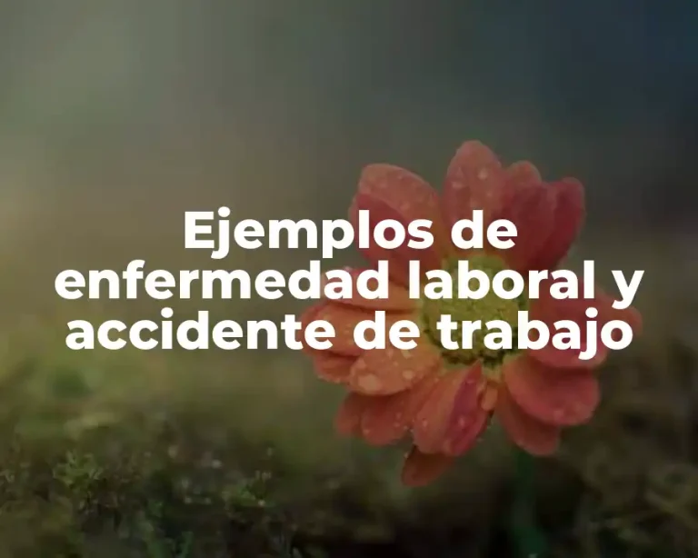 Ejemplos de enfermedad laboral y accidente de trabajo