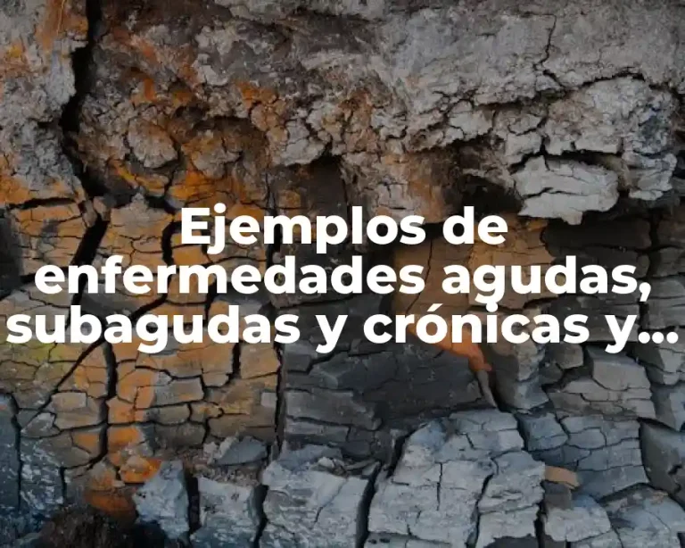 Ejemplos de enfermedades agudas, subagudas y crónicas y Significado
