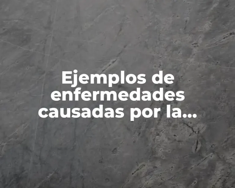 Ejemplos de enfermedades causadas por la contaminación ambiental
