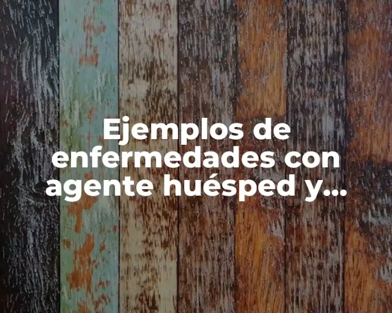 Ejemplos de enfermedades con agente huésped y medio ambiente