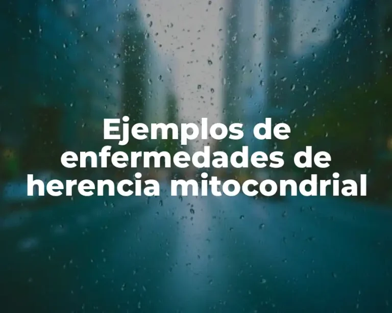 Ejemplos de enfermedades de herencia mitocondrial