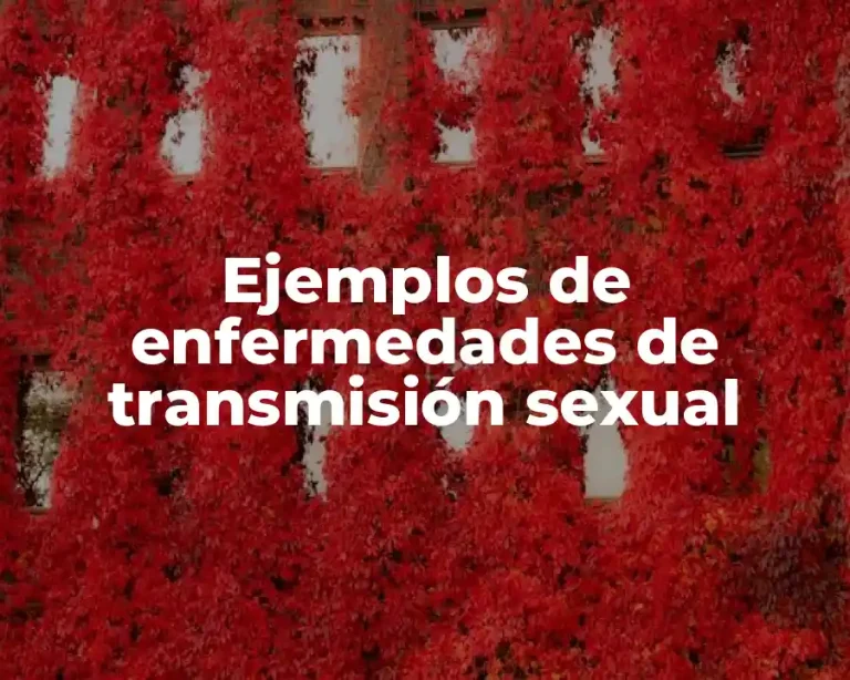 Ejemplos de enfermedades de transmisión sexual