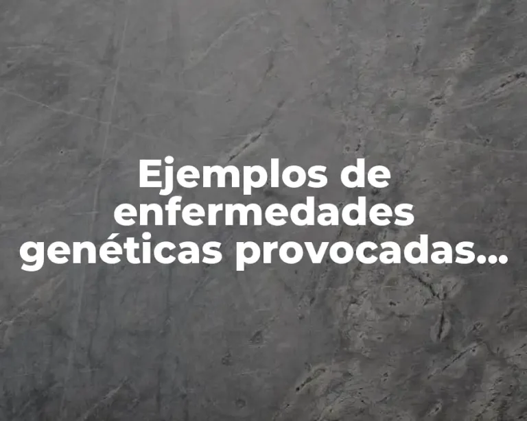Ejemplos de enfermedades genéticas provocadas por la modificación de