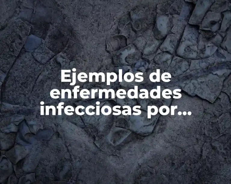 Ejemplos de enfermedades infecciosas por bacterias